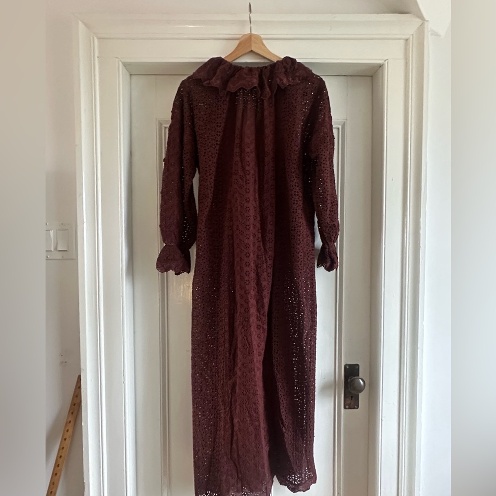 Elegant Lace Maroon Dress - Picture 7 of 12